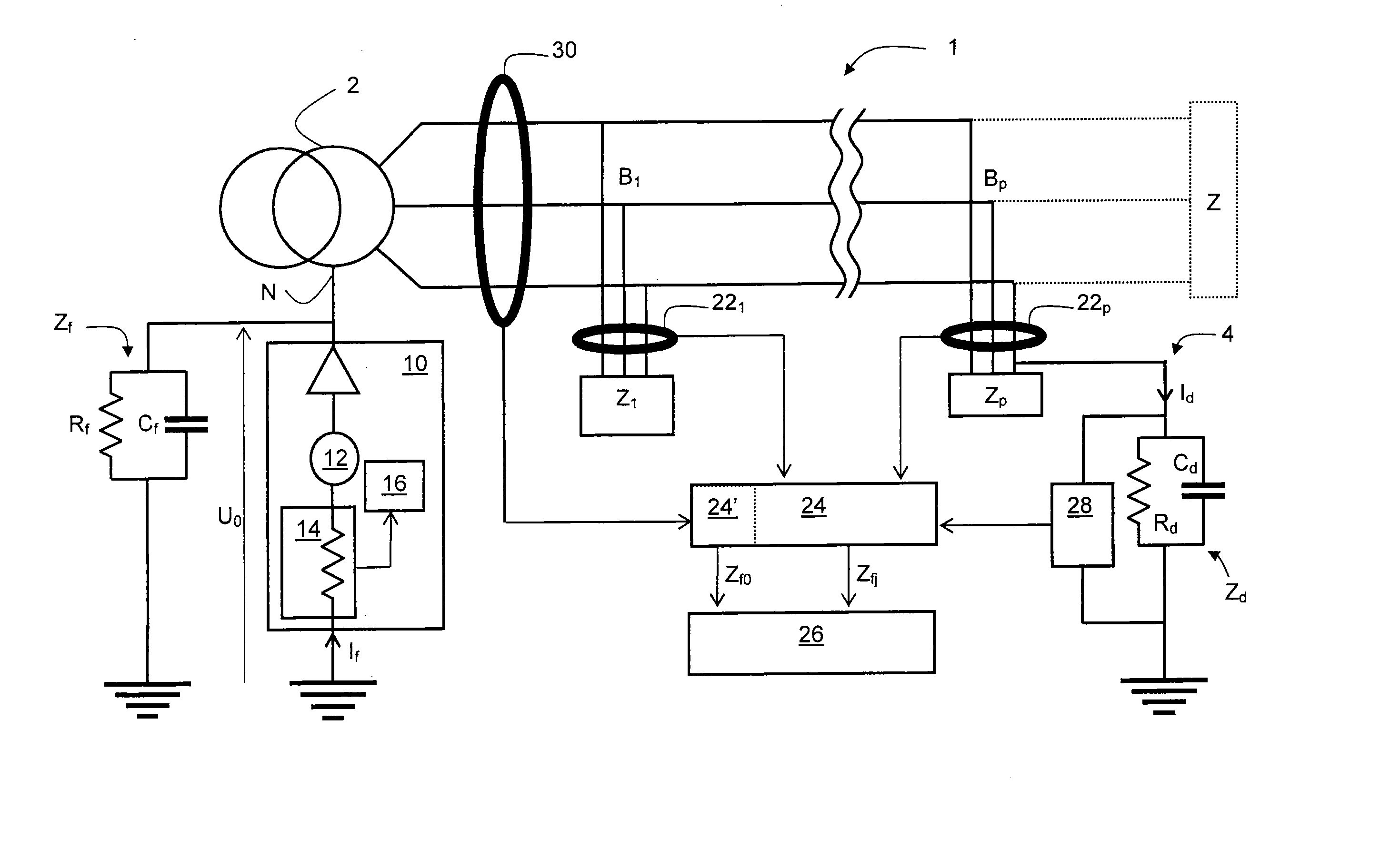 Insulation monitoring system for secured electric power system