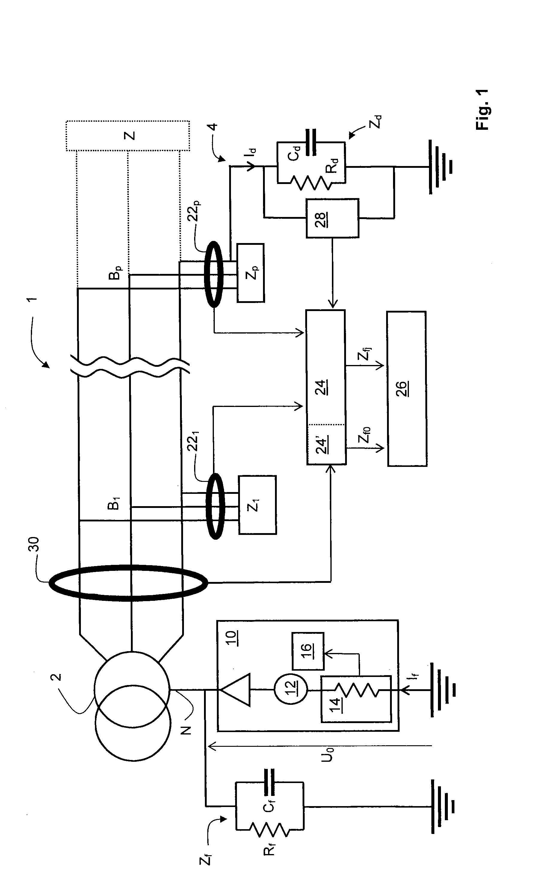 Insulation monitoring system for secured electric power system