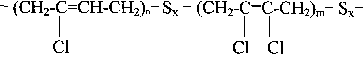 Sulfur-modified neoprene, method for preparing same and applications