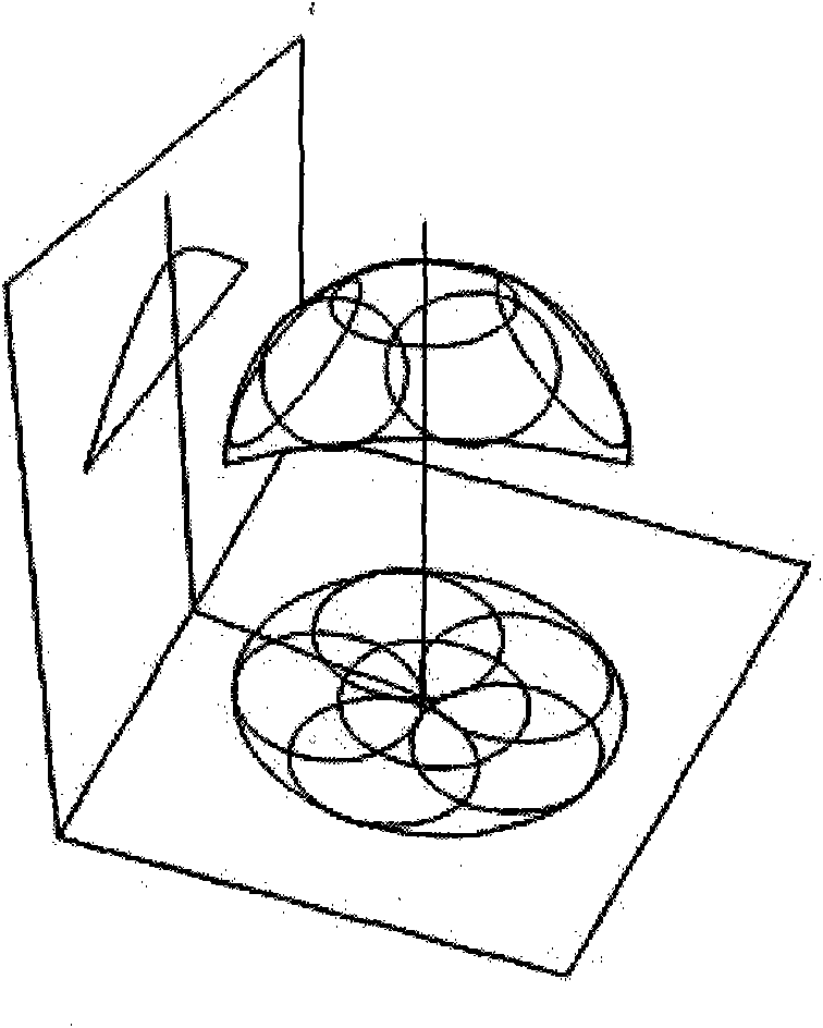 Measuring apparatus with two spliced shafts for large-caliber convex aspheric surface