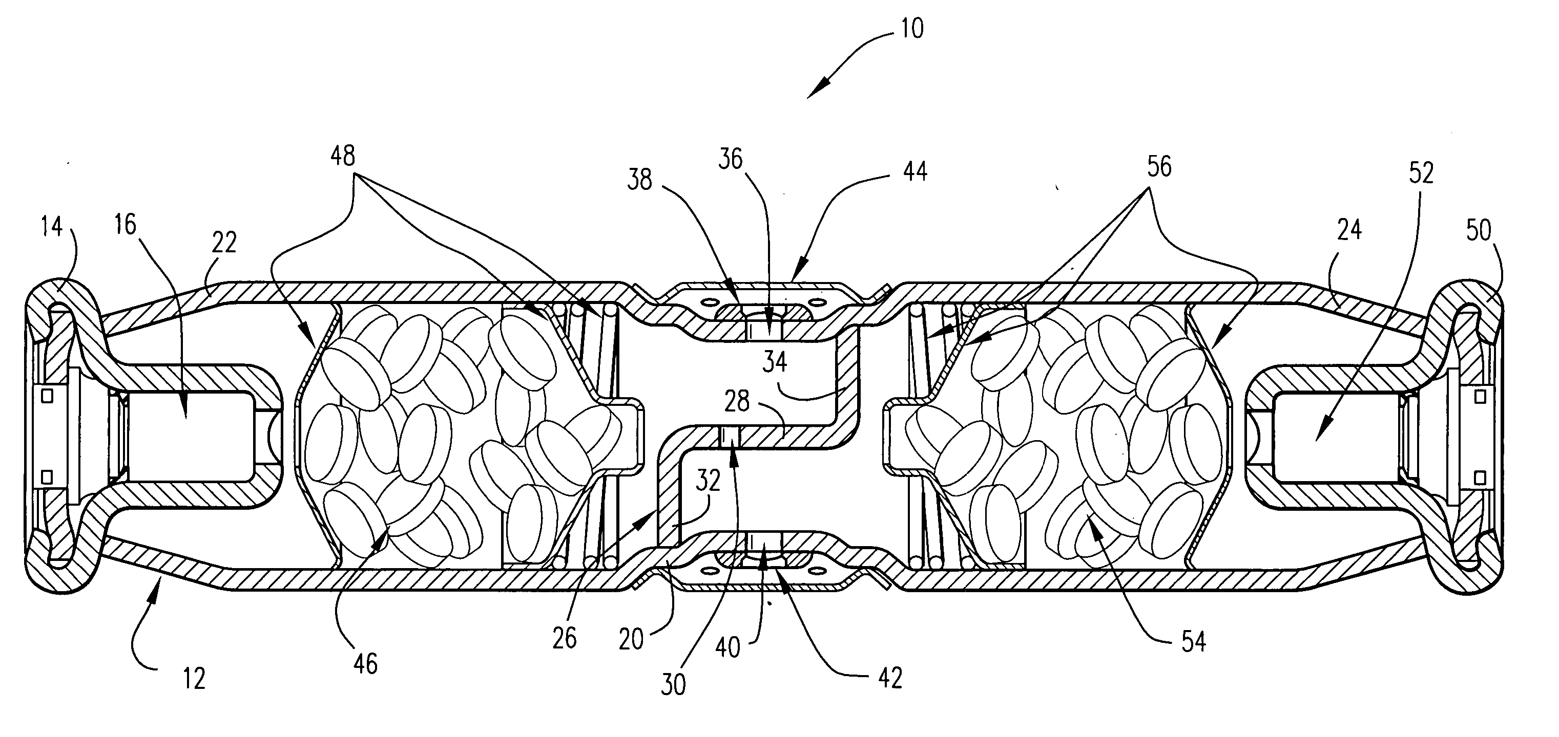 Compact multi-level output gas generator