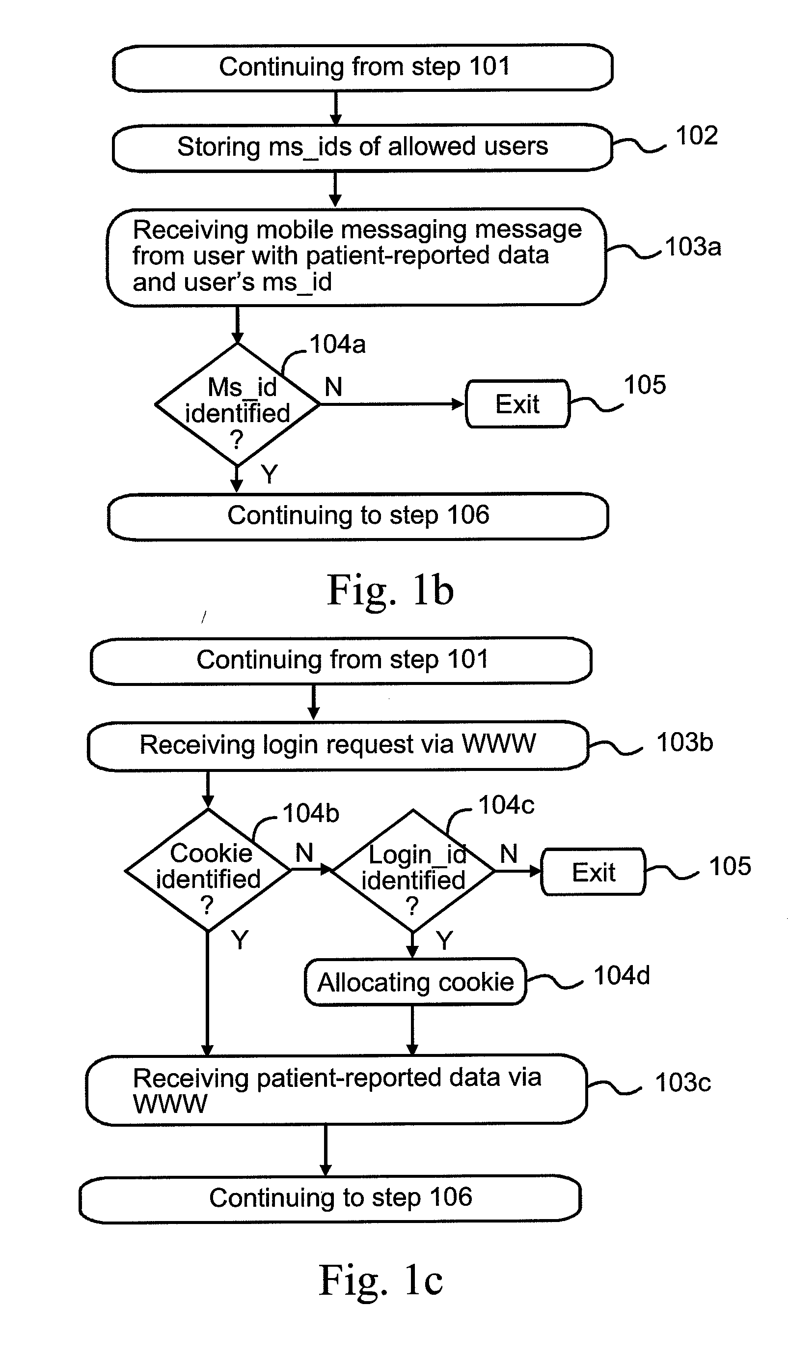 Authentication of a mobile user of an electronic patient diary