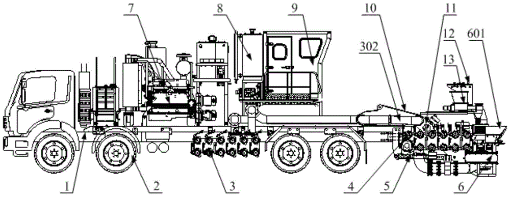A kind of fracturing sand mixer