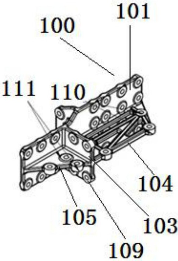 A connection plate structure for building a battery frame