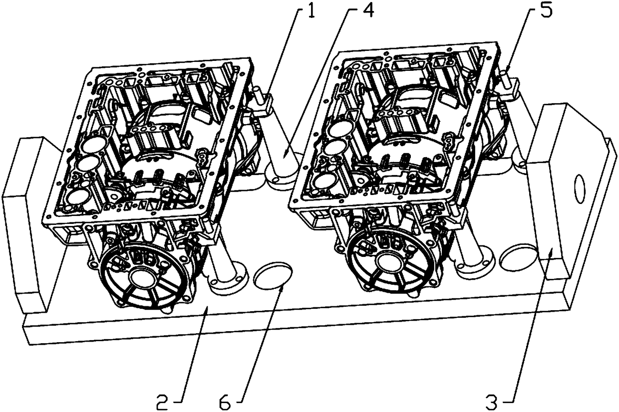 Fixture special for gearbox shell machining