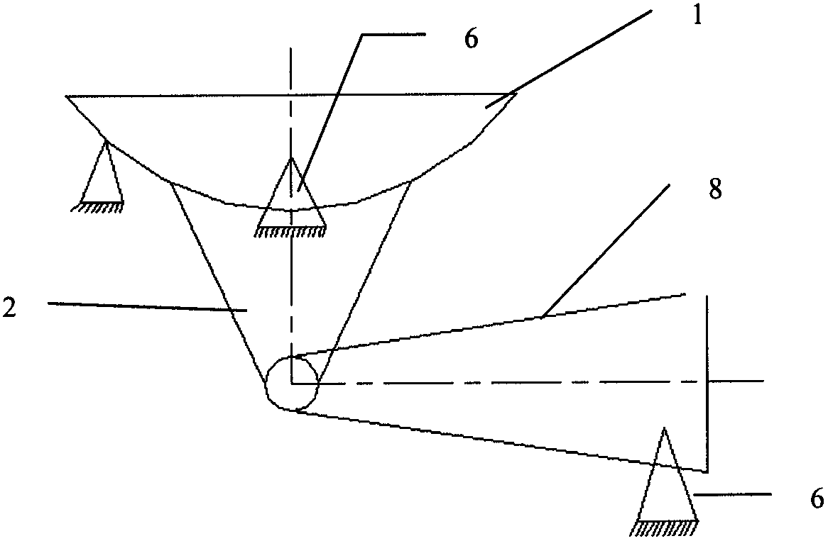 Satellite-borne folding mobile antenna and locking method thereof