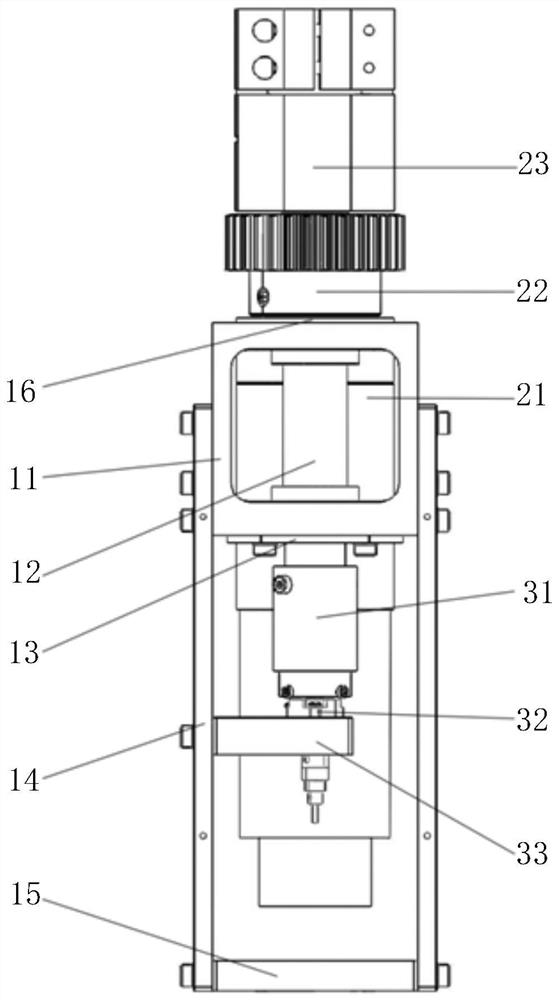 Driving and supporting device for vertical axis fan reduced scale model test