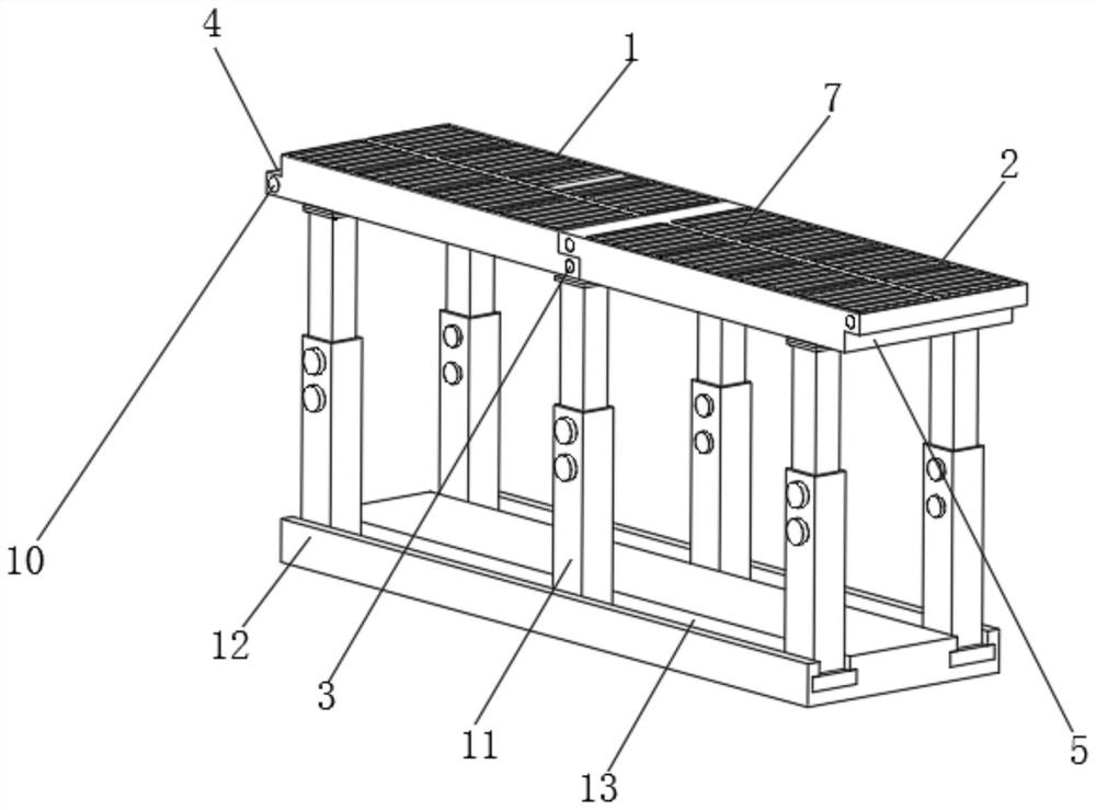 Temporary concrete steel structure bridge for railway construction