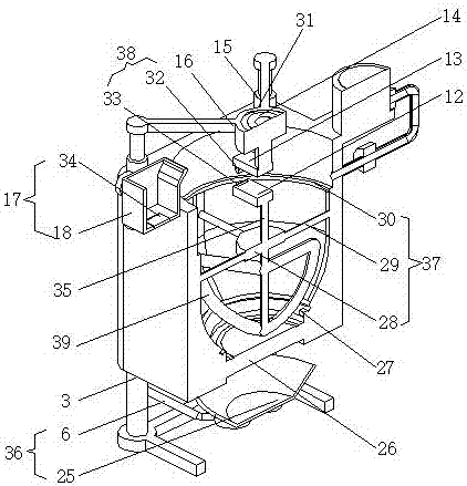 Flour processing device with convenient-dismounting stirring shaft