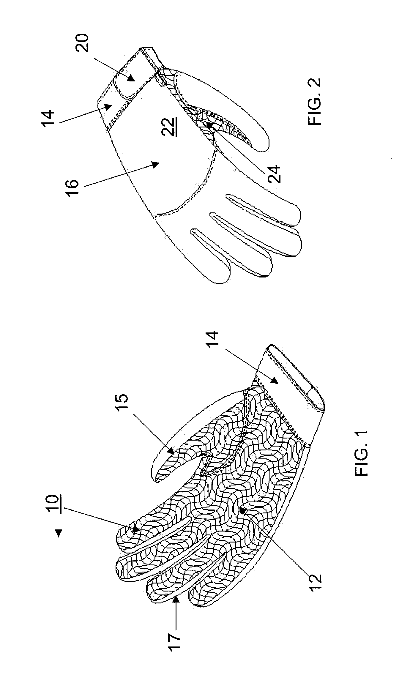 Method of cheerleading and cheerleading gloves