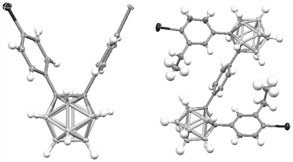 4-iodophenyl substituted carborane derivative and preparation method thereof