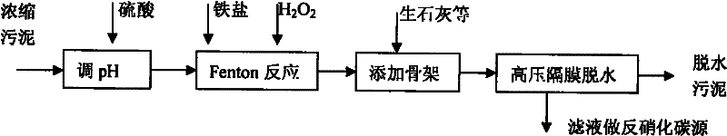 Deep dewatering method for sludge