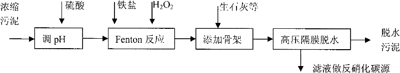 Deep dewatering method for sludge