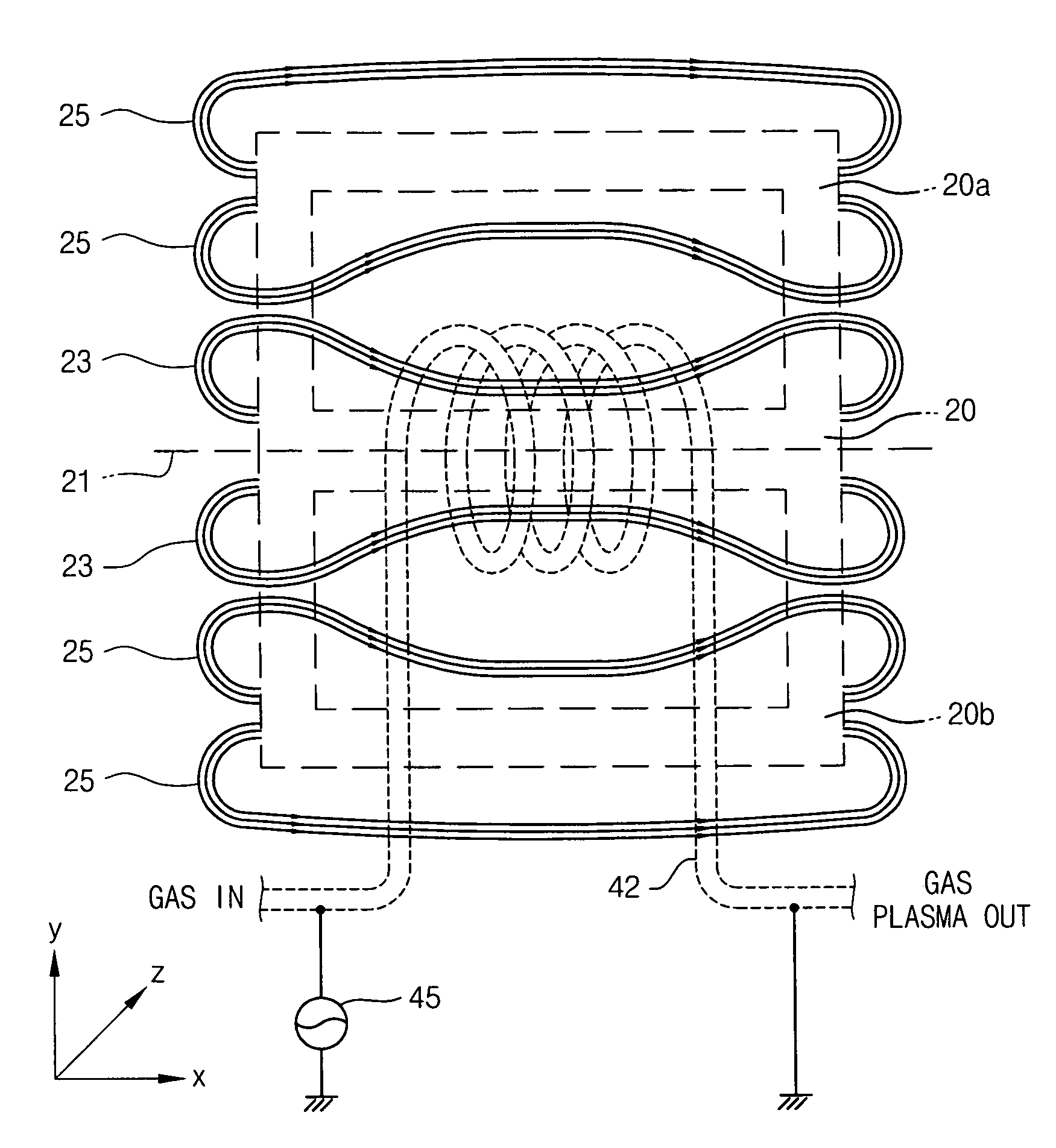 Method for generating gas plasma