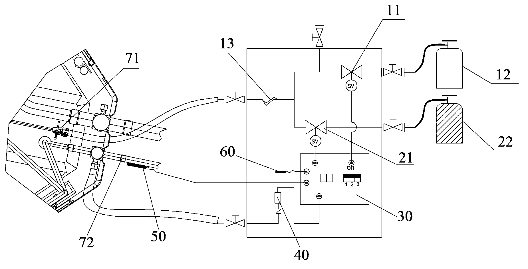 Refrigerant filling component for air conditioner and refrigerant filling method