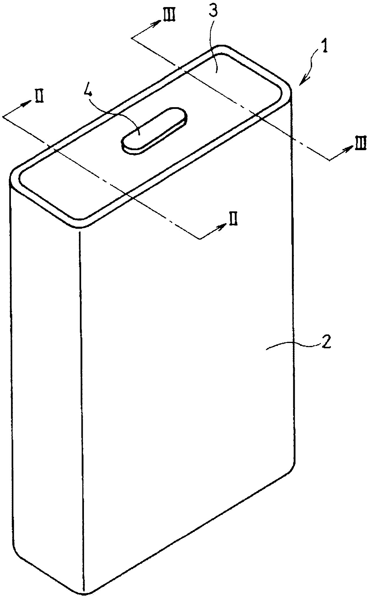 Rectangular battery