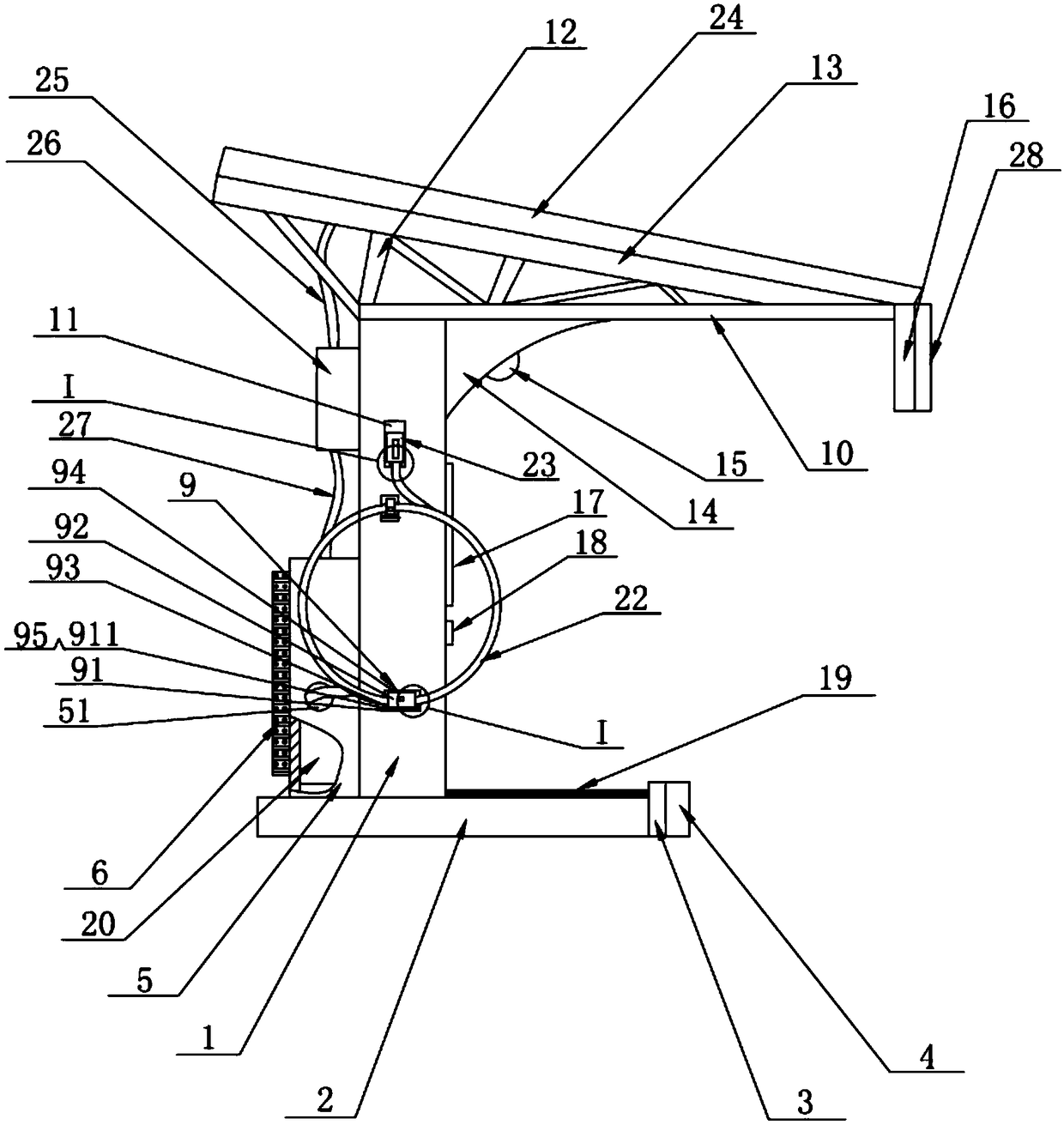 Charging pile with rain shielding function