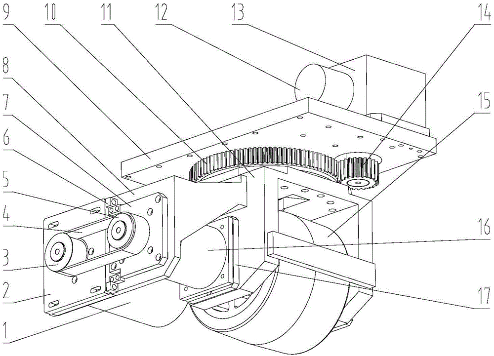 Wheel set integrating driving function and steering function