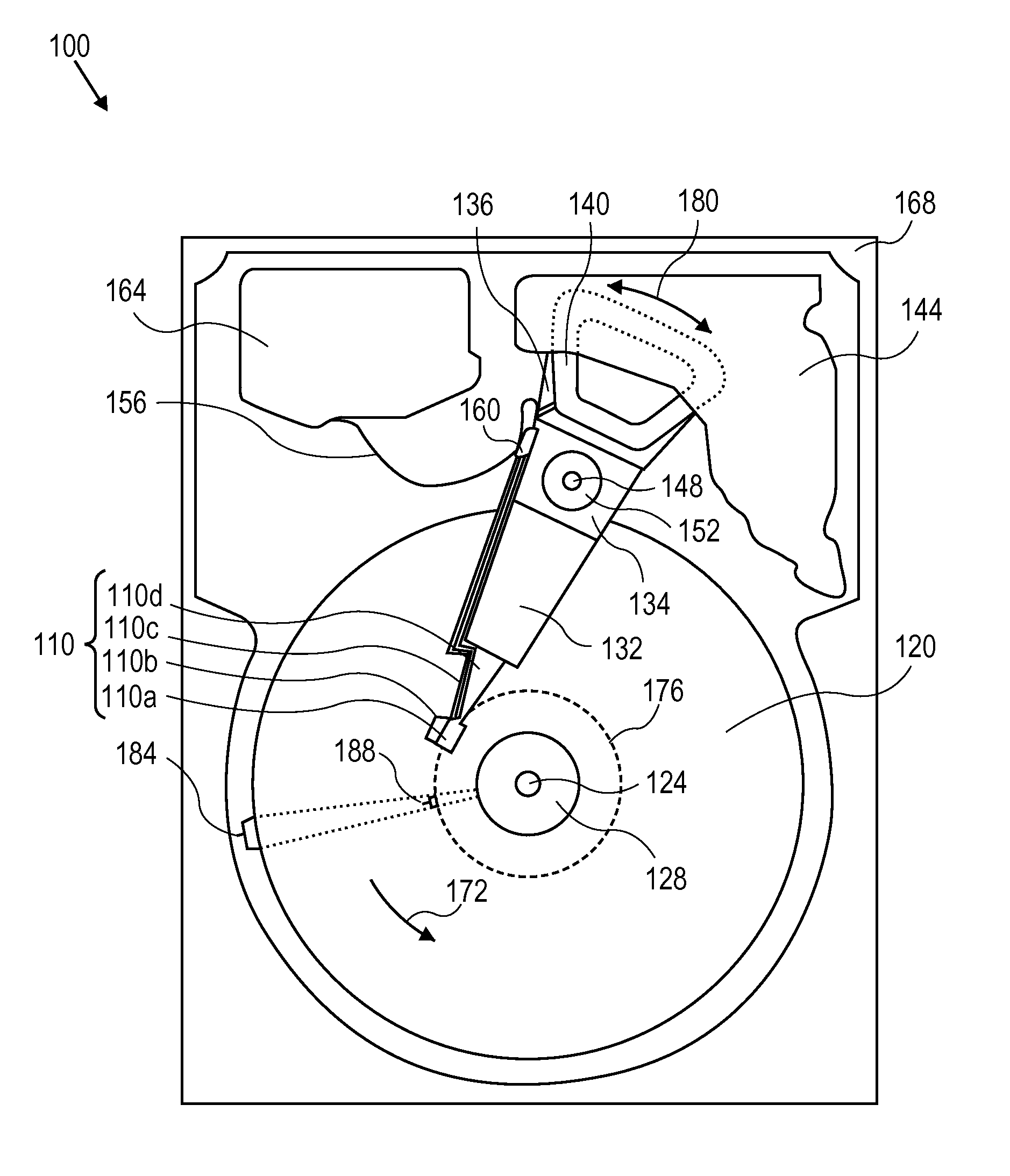 Magnetic storage device with dual stage humidity control