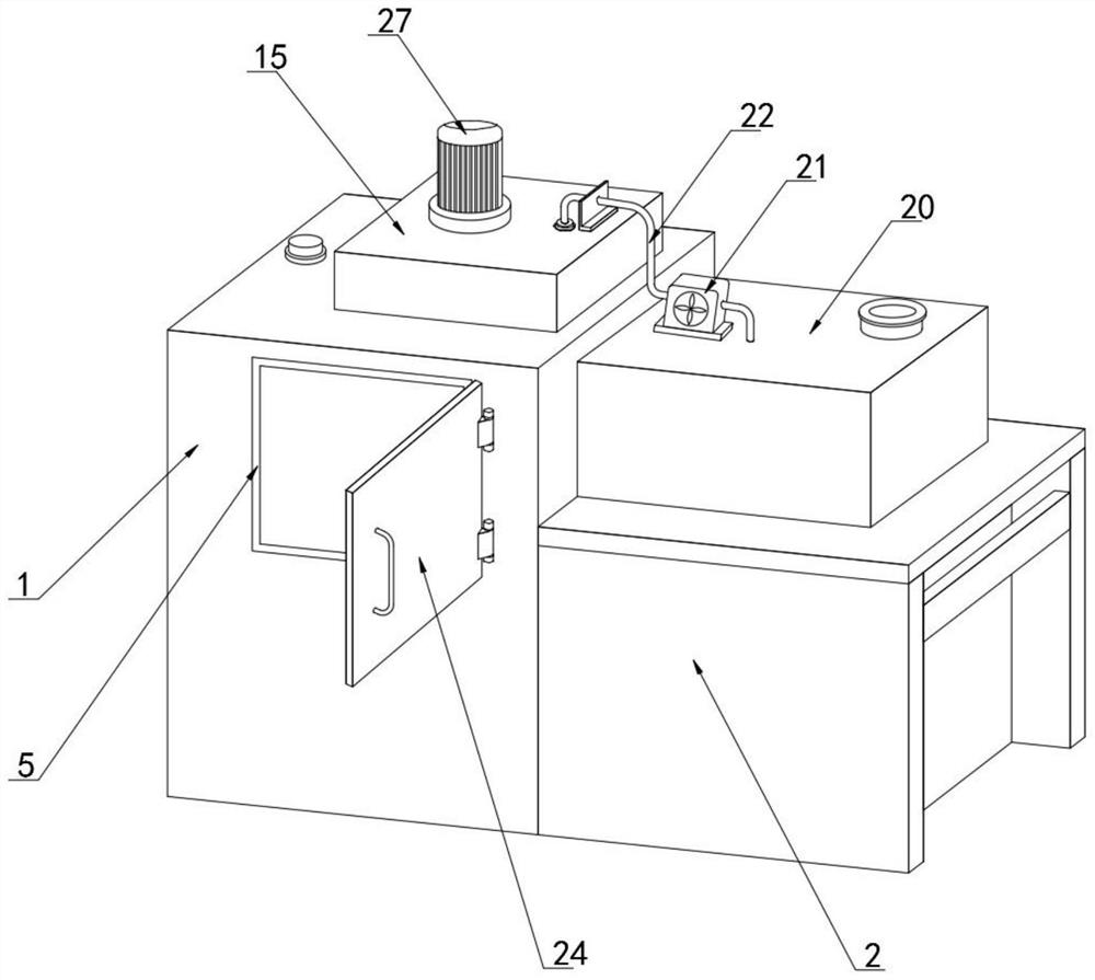 Cleaning device for rust-proof treatment of electromechanical equipment accessories