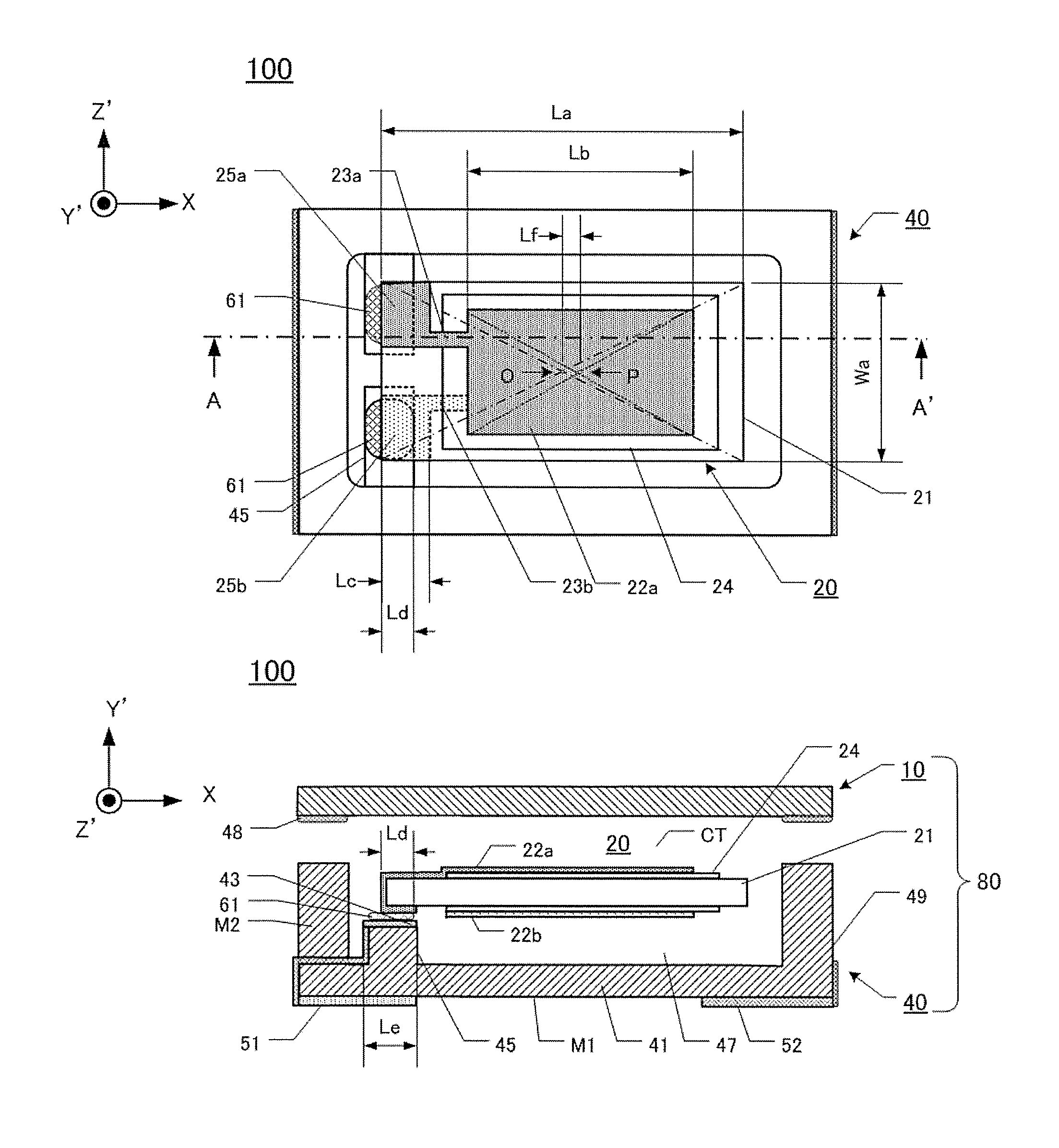 Mesa-type quartz-crystal vibrating piece and quartz crystal device