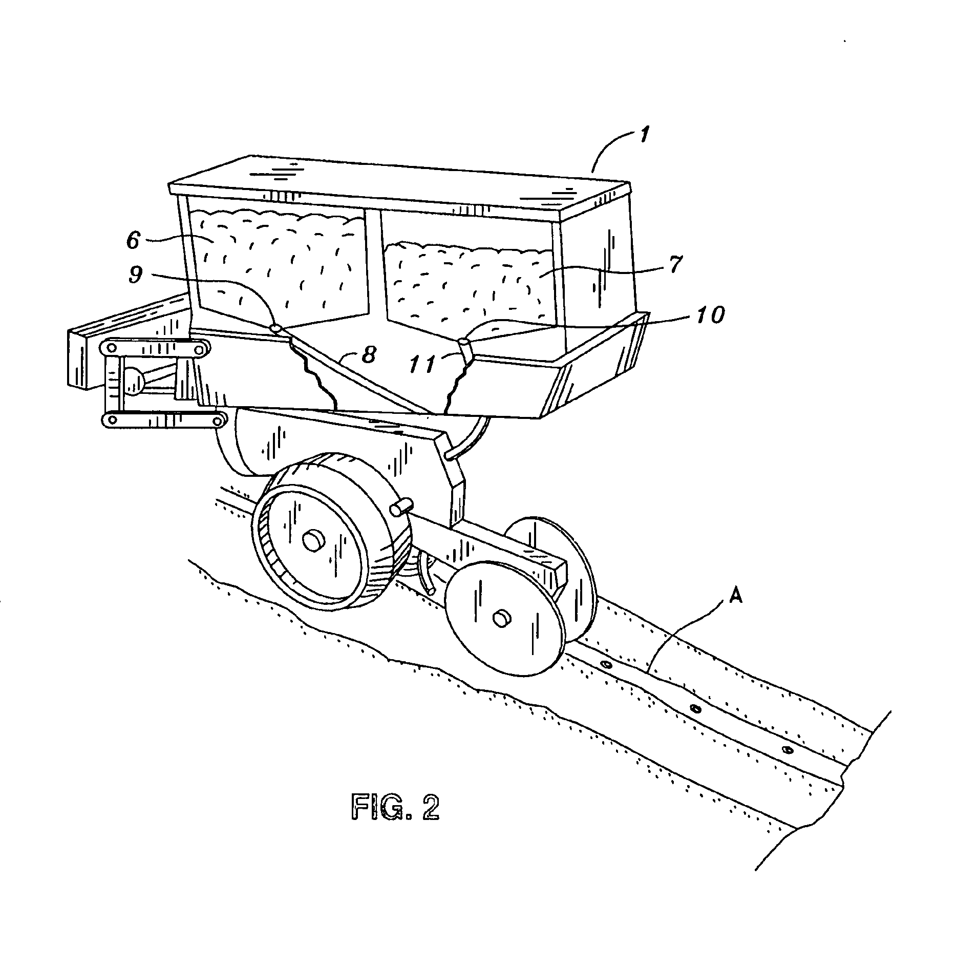 Method and system for concentrating chemical granules around a planted seed