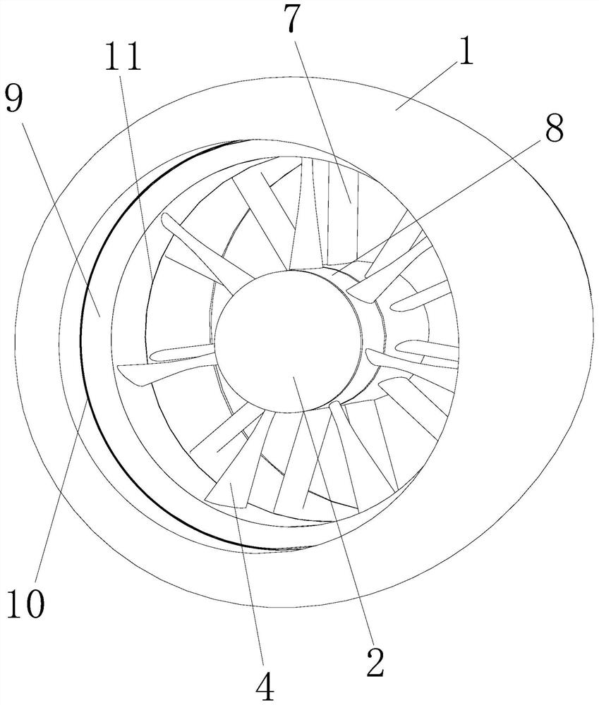 Rim driving propeller with dummy shaft structure