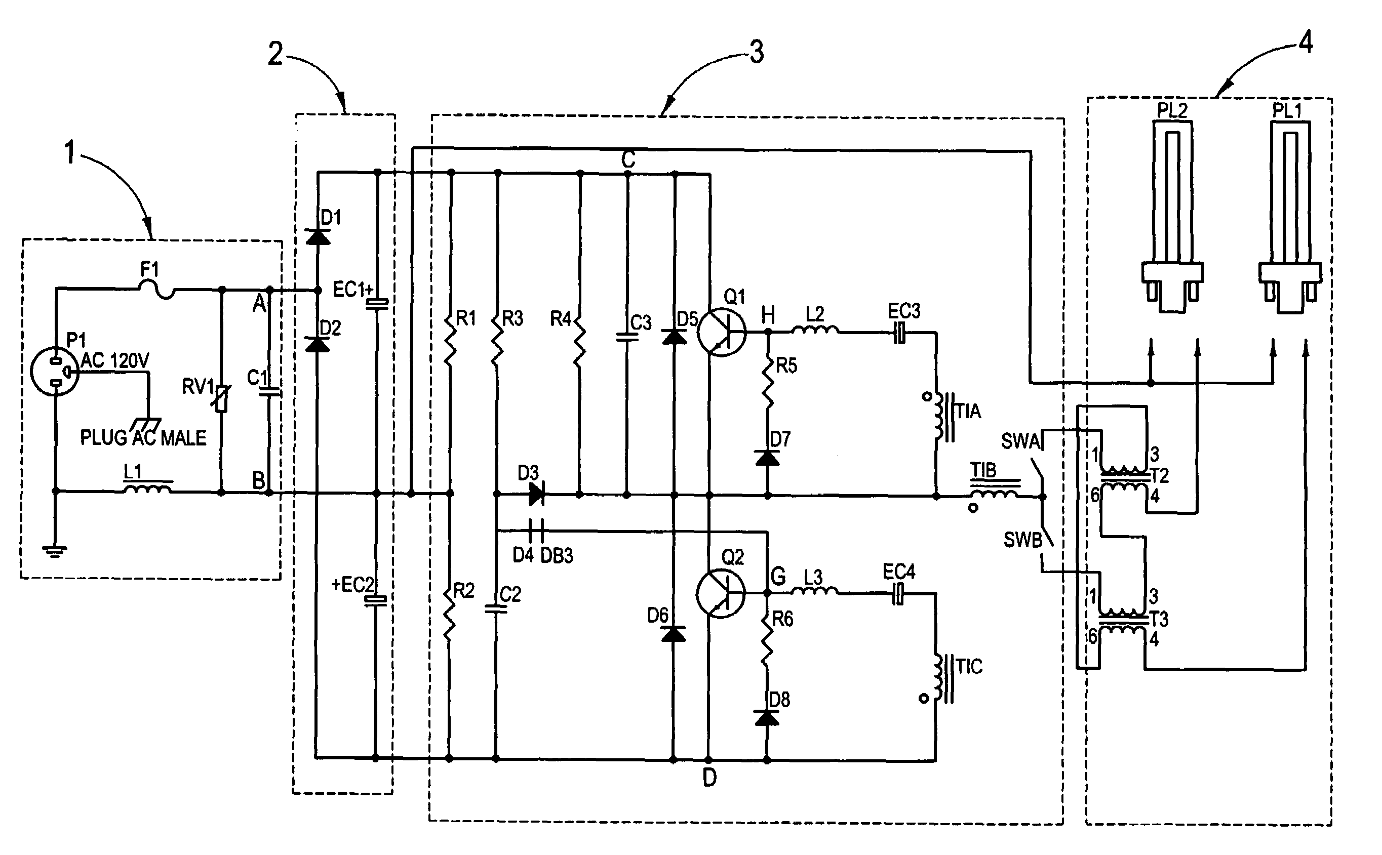 Electronic stabilizer used for hand-held lamp