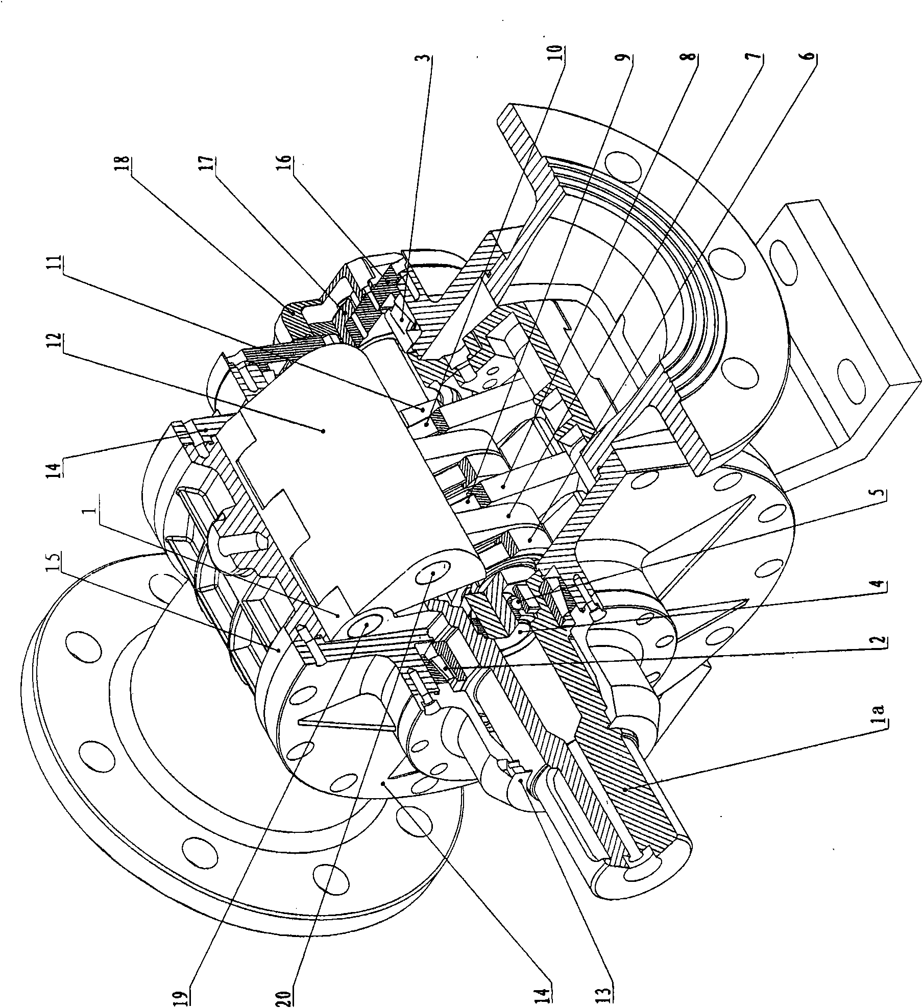 Swinging-bucket type rotor pump