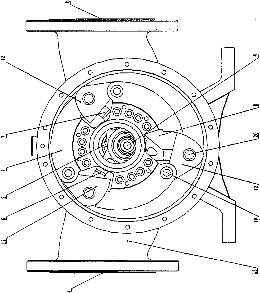 Swinging-bucket type rotor pump