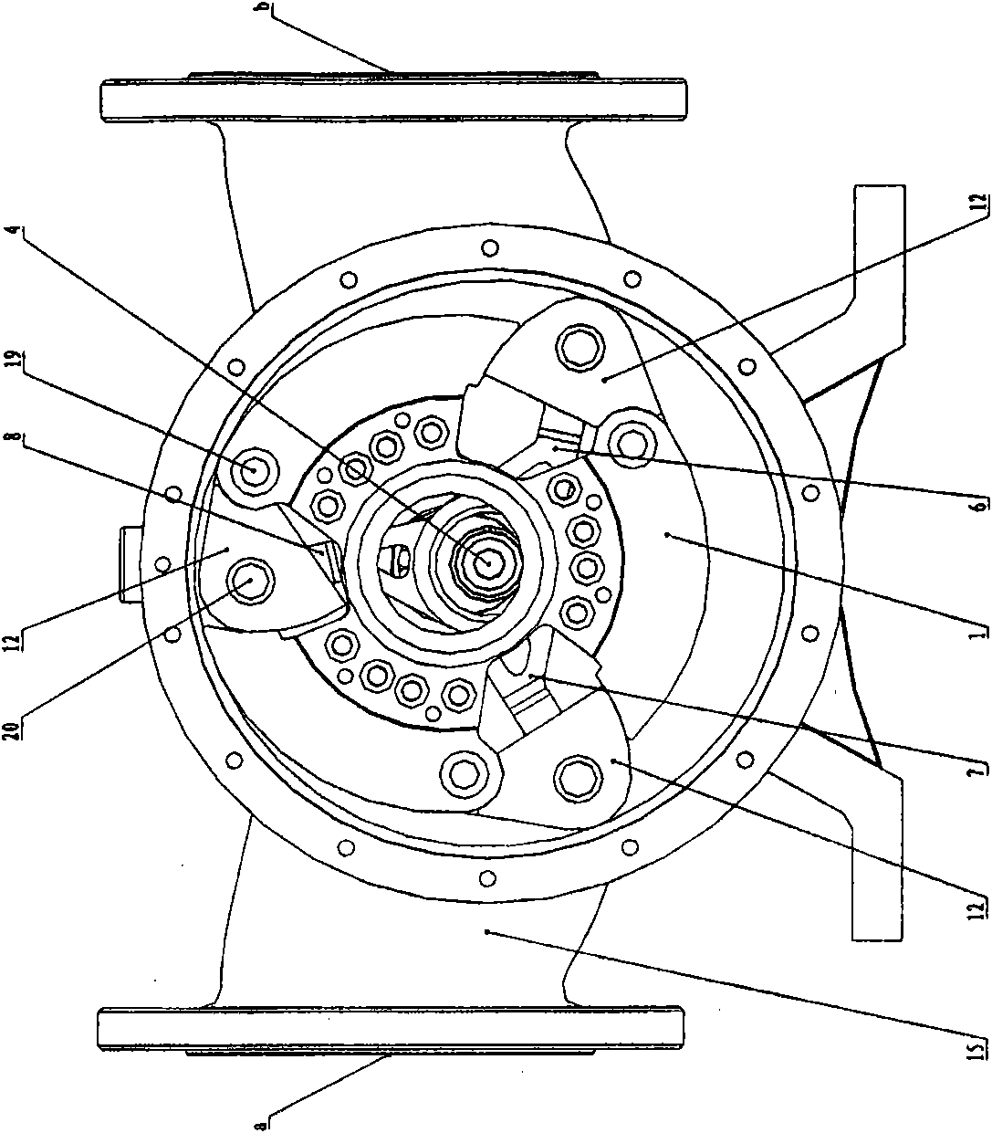 Swinging-bucket type rotor pump