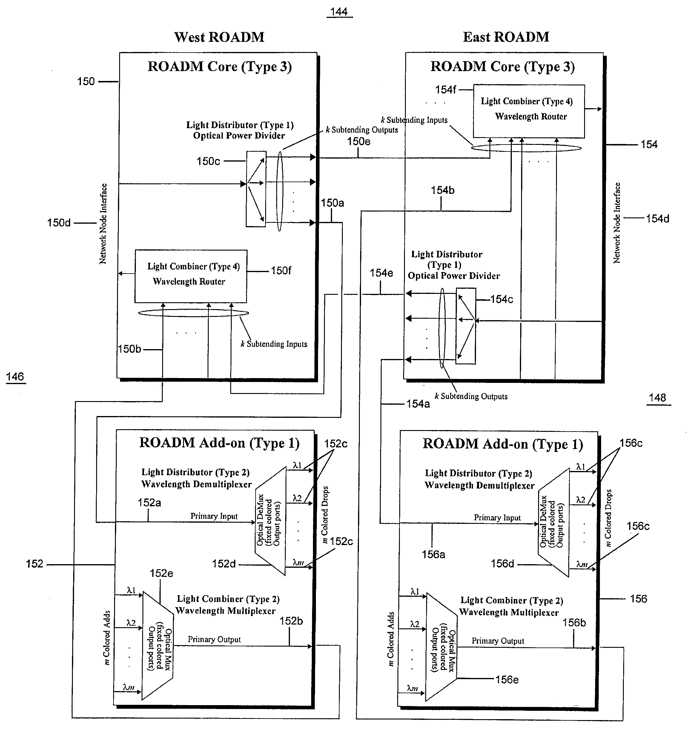 Multifunctional and reconfigurable opticalnode and optical network