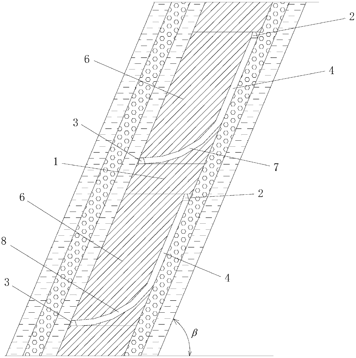 High section trend wall-type fully mechanized caving mining method for large inclined super high seam