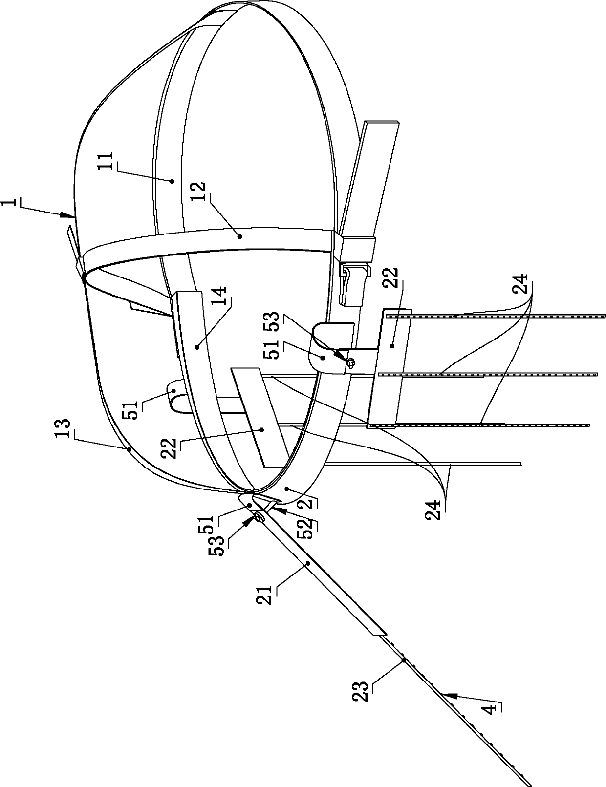 Cranial jaw traction device for maxillary fracture