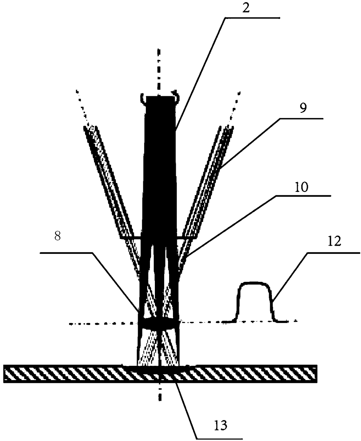 Rotating light beam ultra-high speed laser cladding method and device