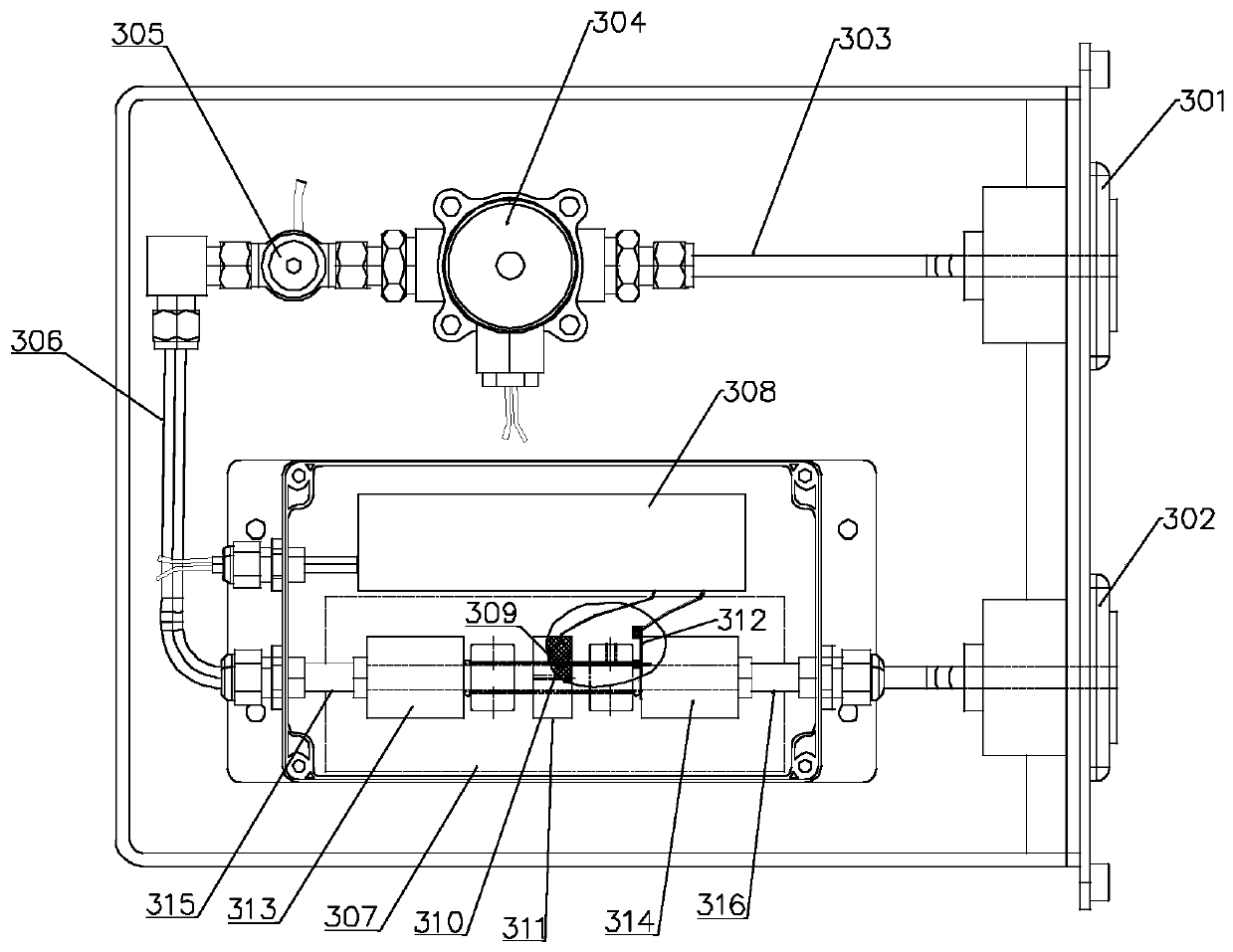 Breathing machine inhalation loop disinfecting device