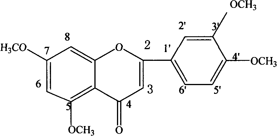 Murraya paniculata leaf and application of mono compound in preparation of sedative and hypnotic drugs