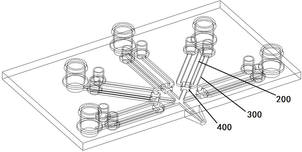 Printing spray head device based on microfluidic chip