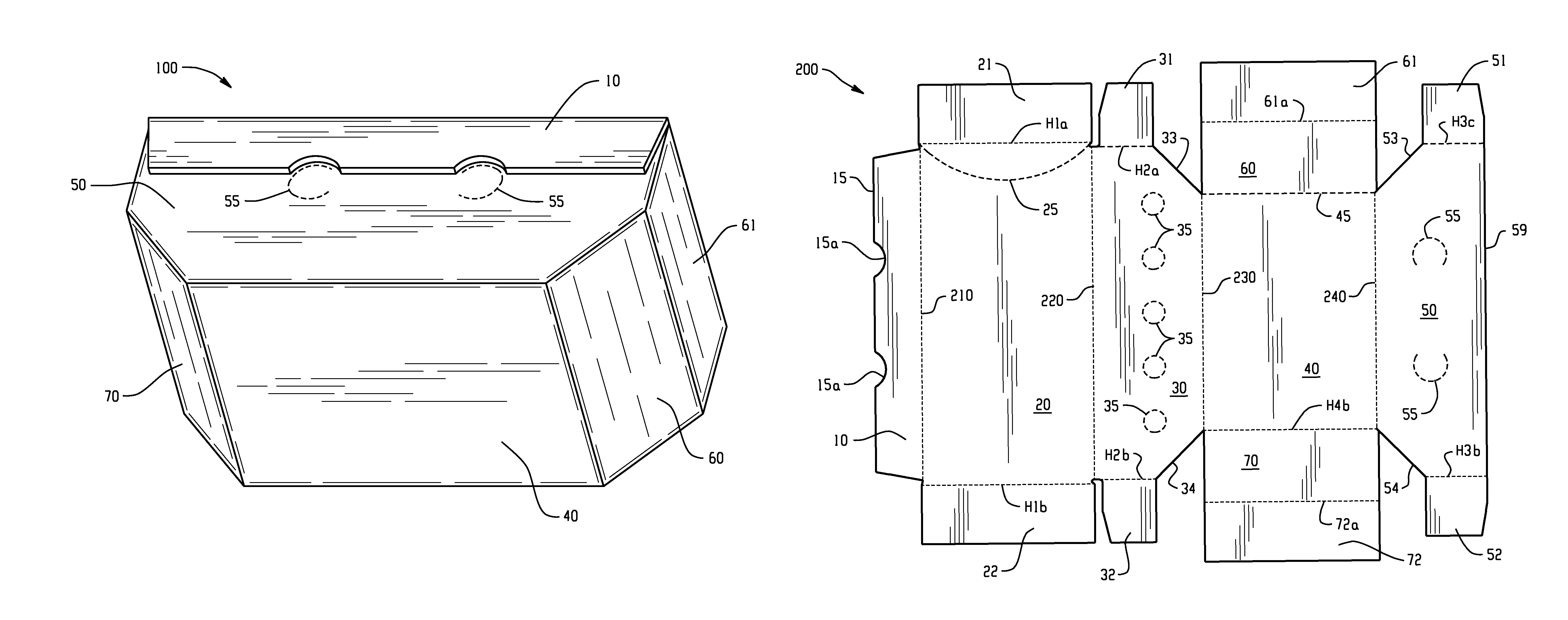 Easy opening carton having improved stacking strength