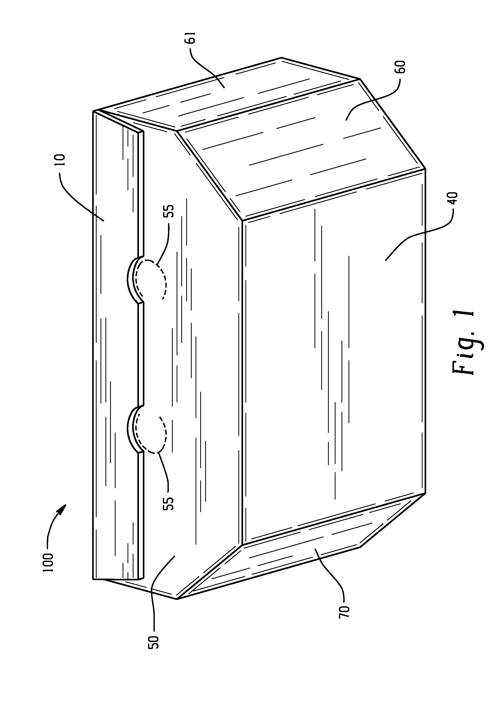 Easy opening carton having improved stacking strength