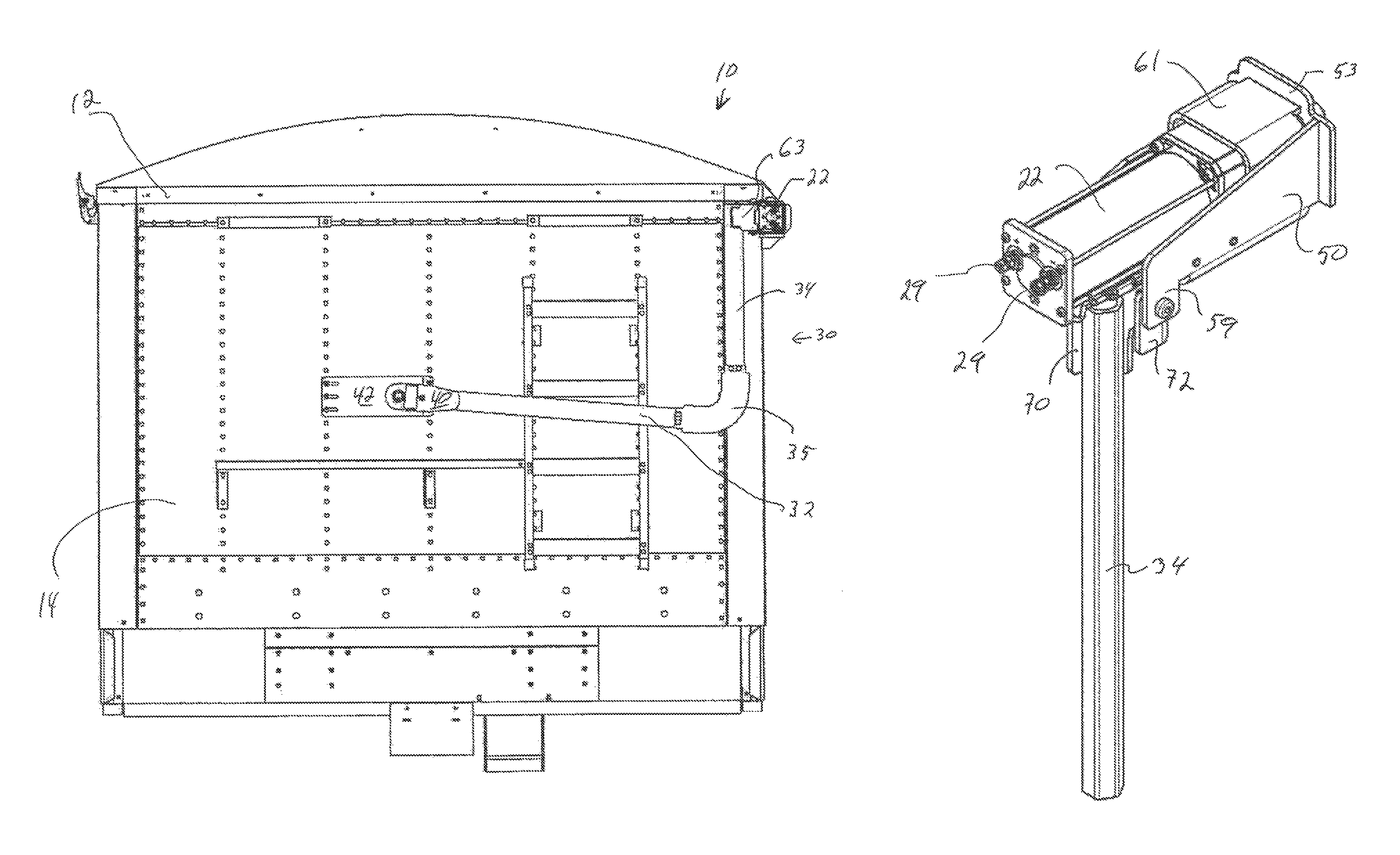 Rolling cover system motor mount