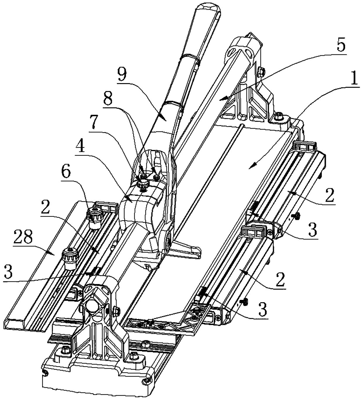 Manual cutter for ceramic tiles