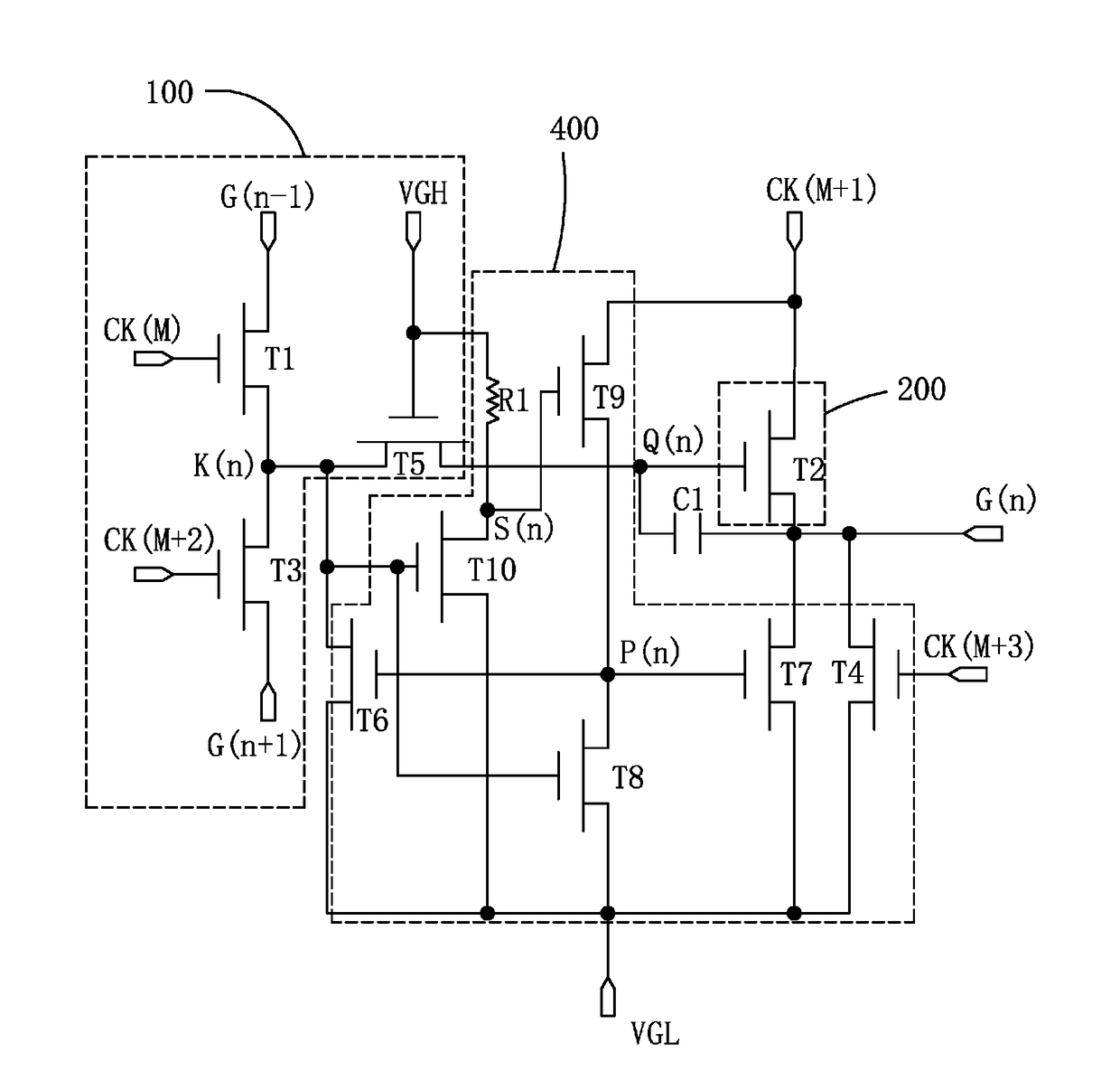 GOA circuit for LTPS-TFT