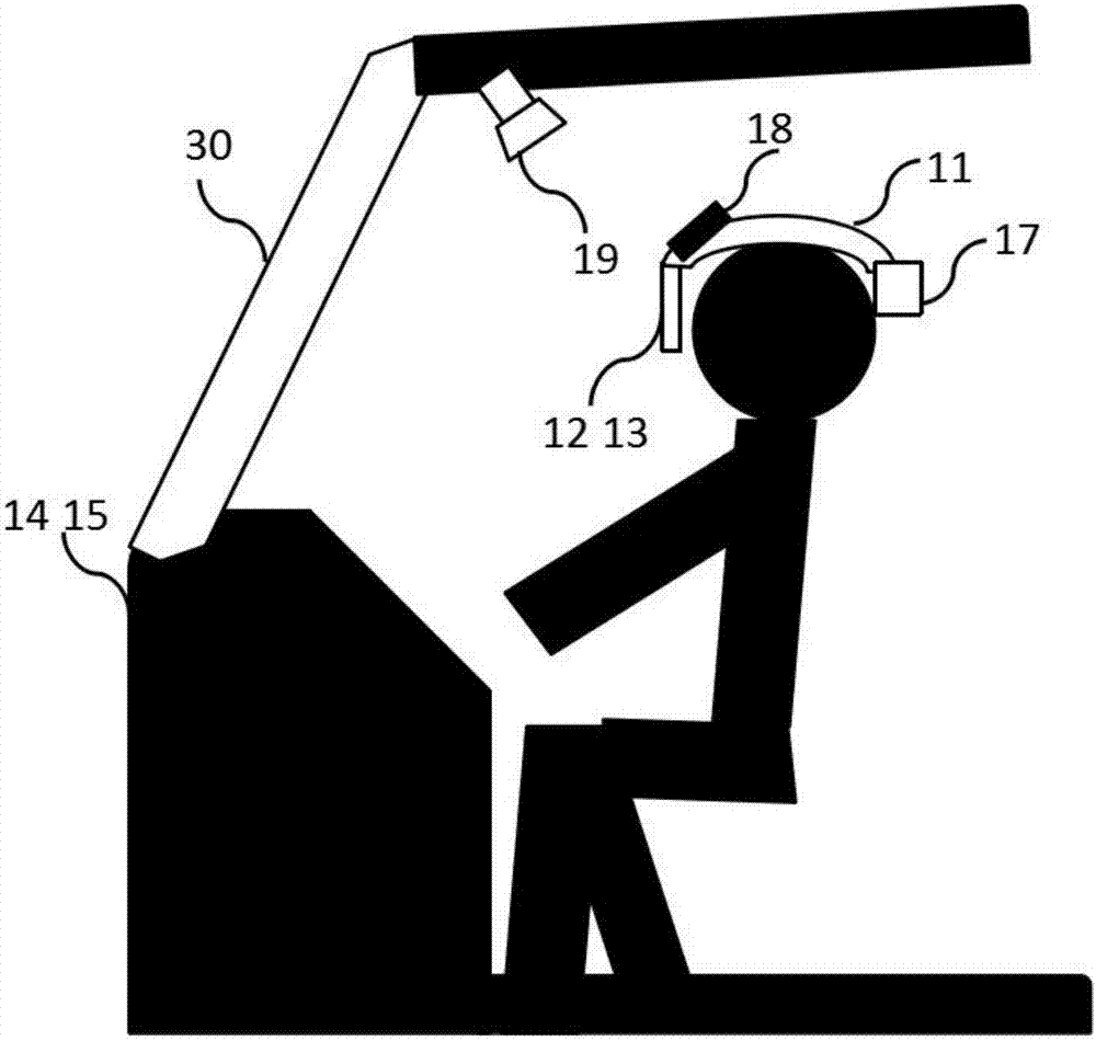 Wearable pilot display system and head attitude positioning method