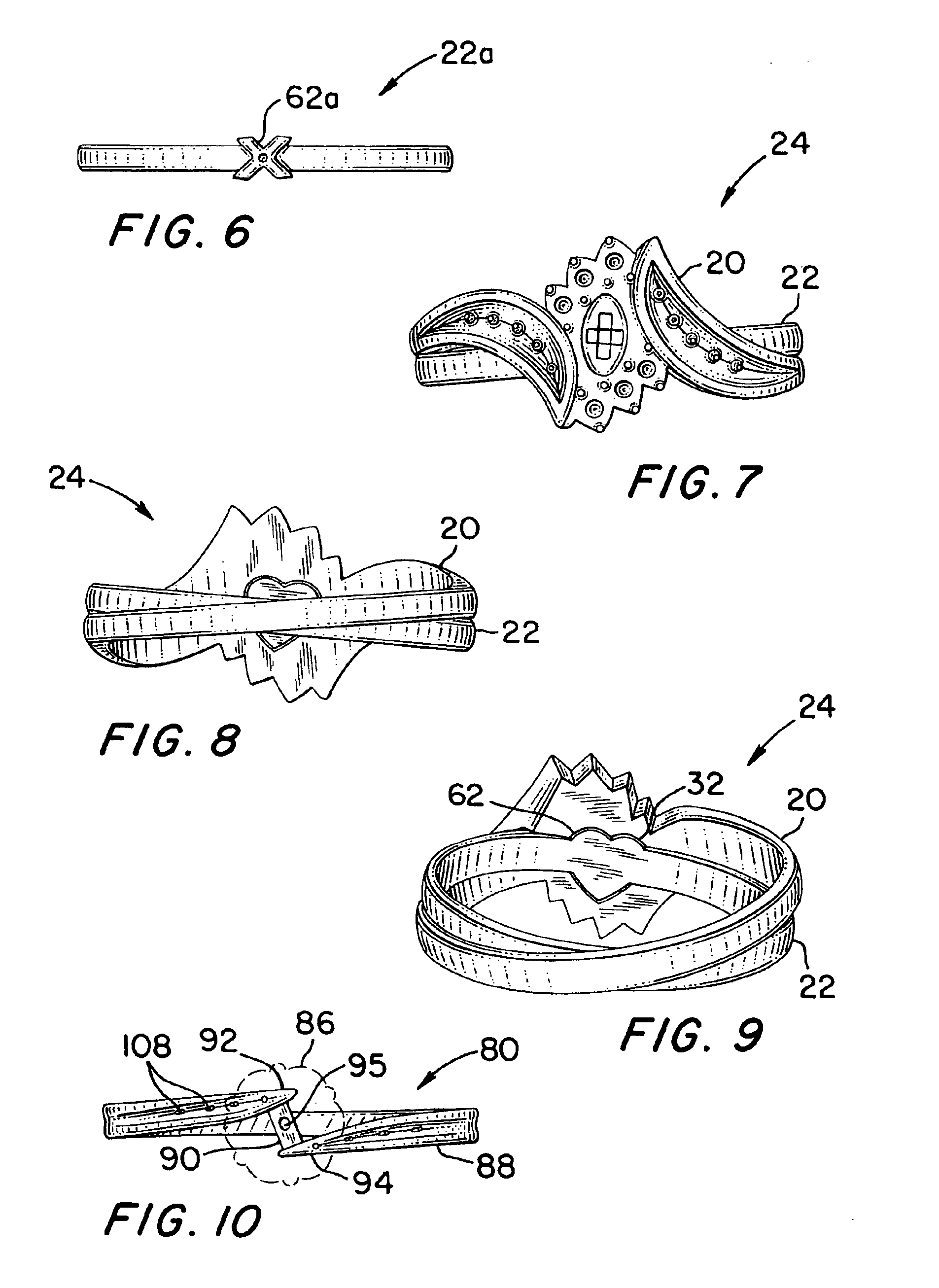 Engagement set with locking arrangement and rear crossover configuration