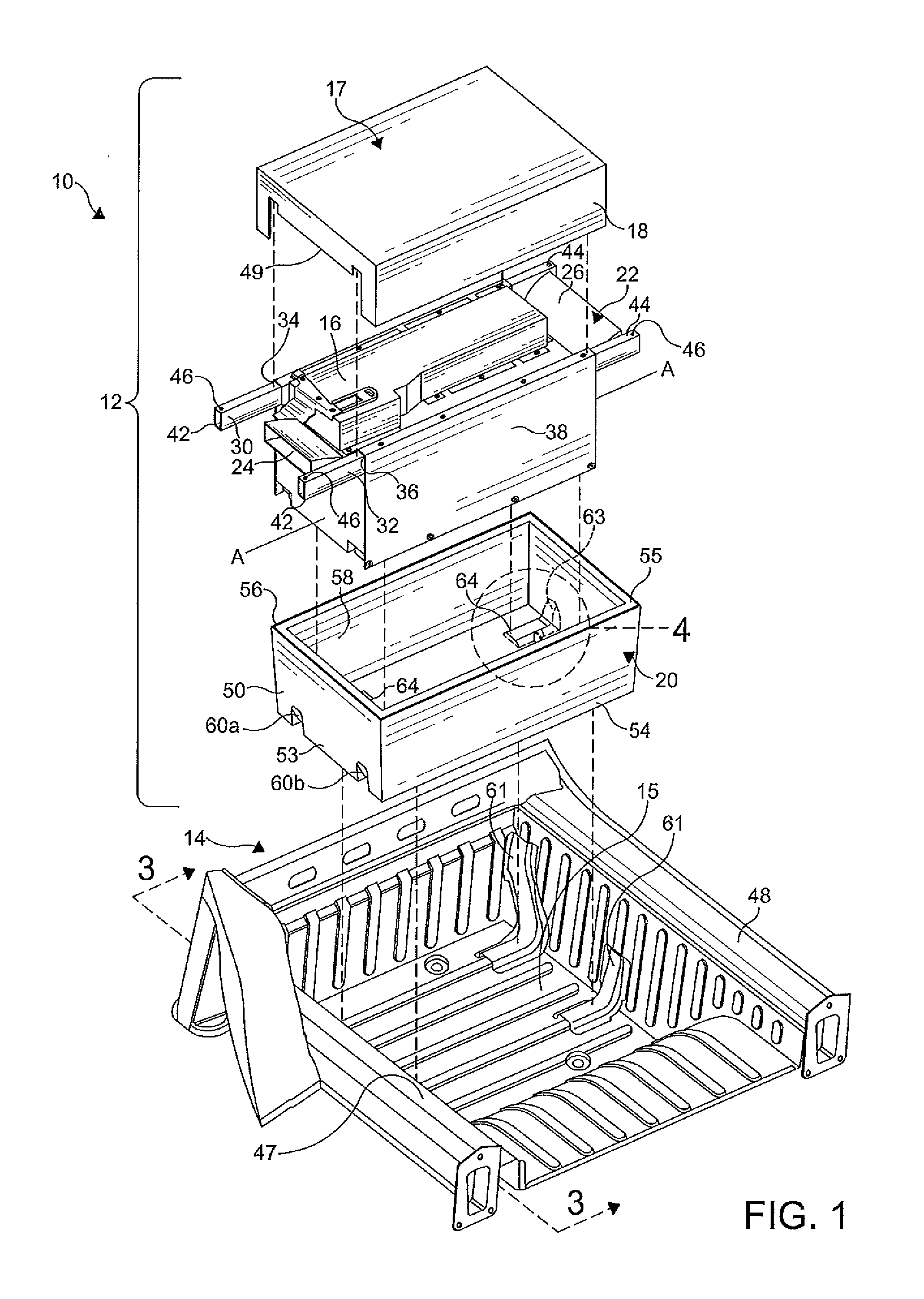 Mounting arrangement for a battery pack