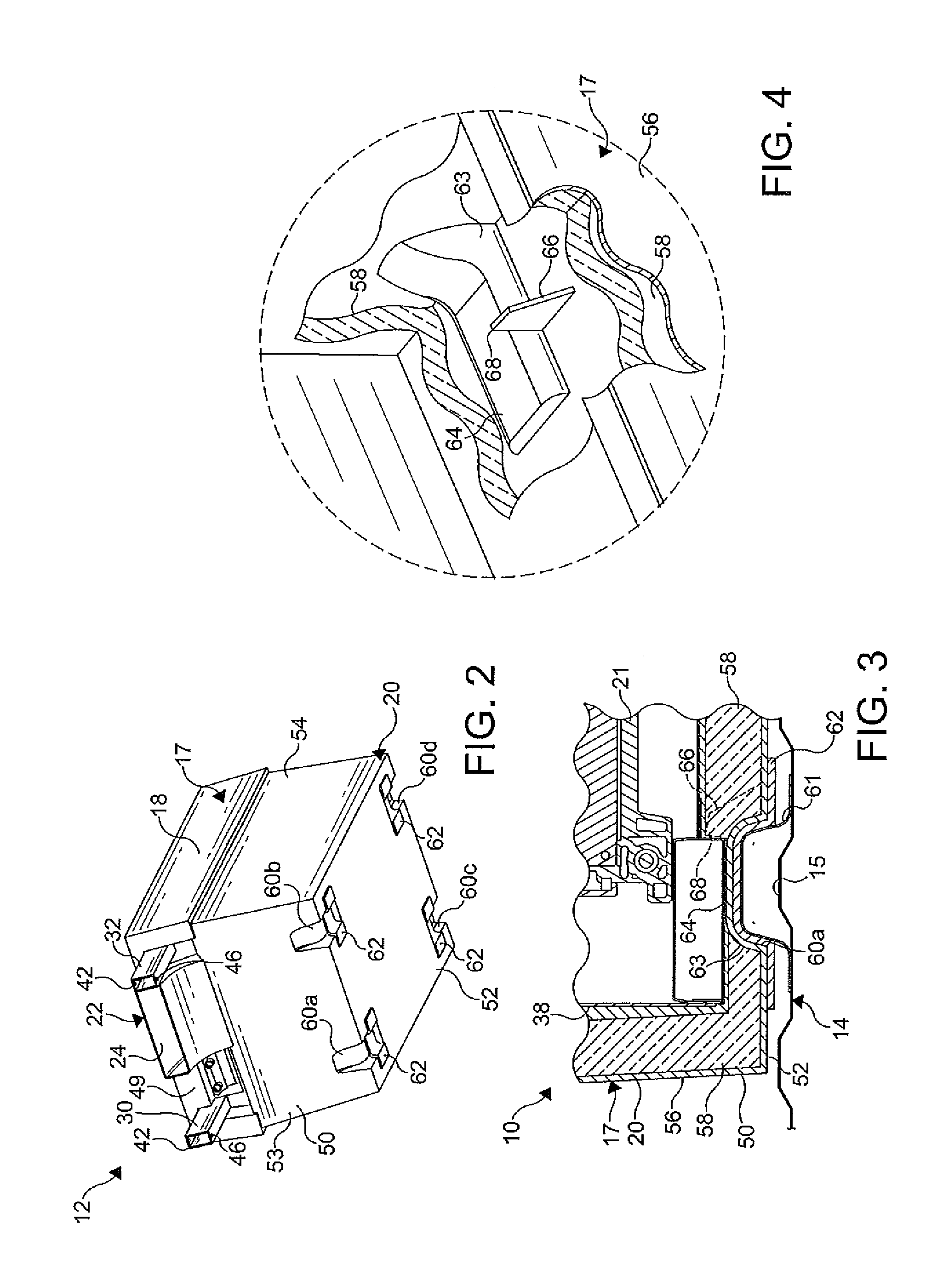 Mounting arrangement for a battery pack