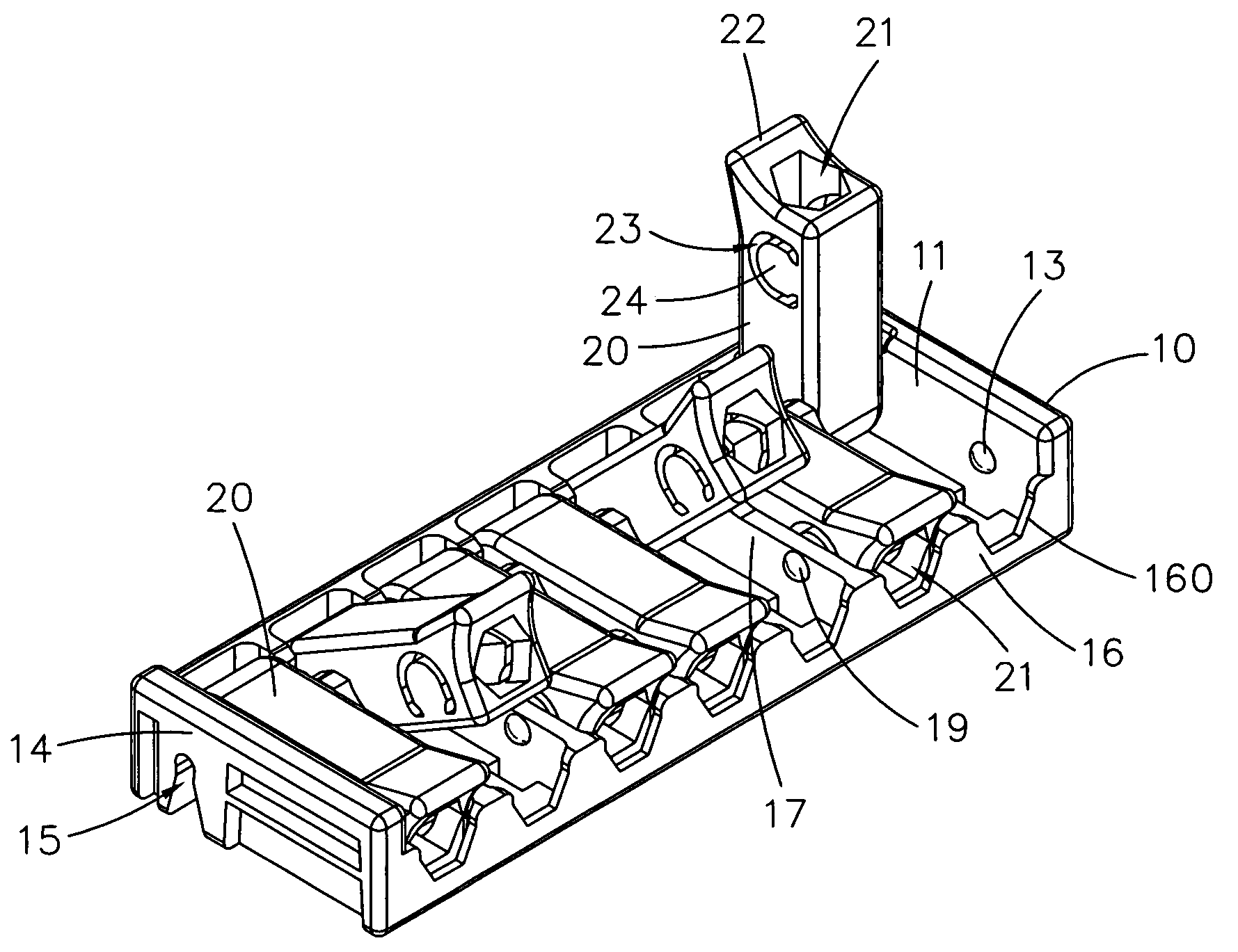 Tool box with pivoting seats for screwdriver tips