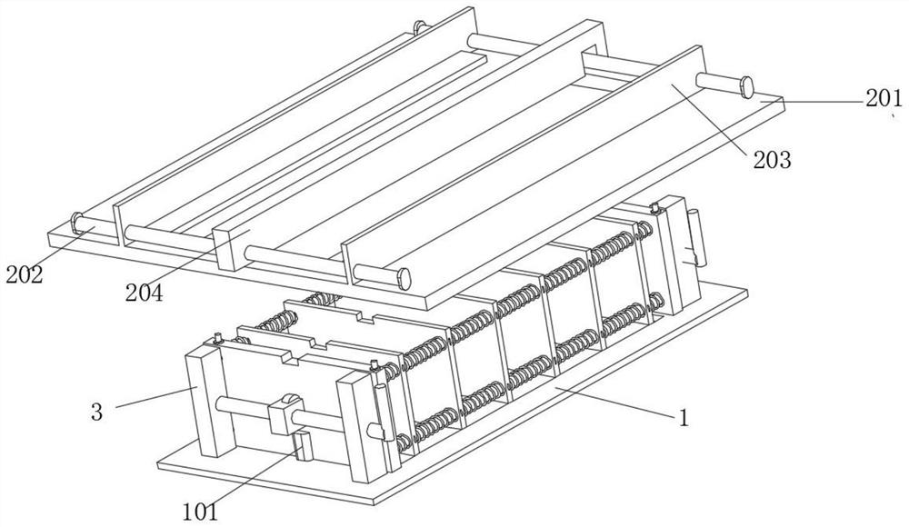 Pre-slotting groove shaping device for storage battery processing