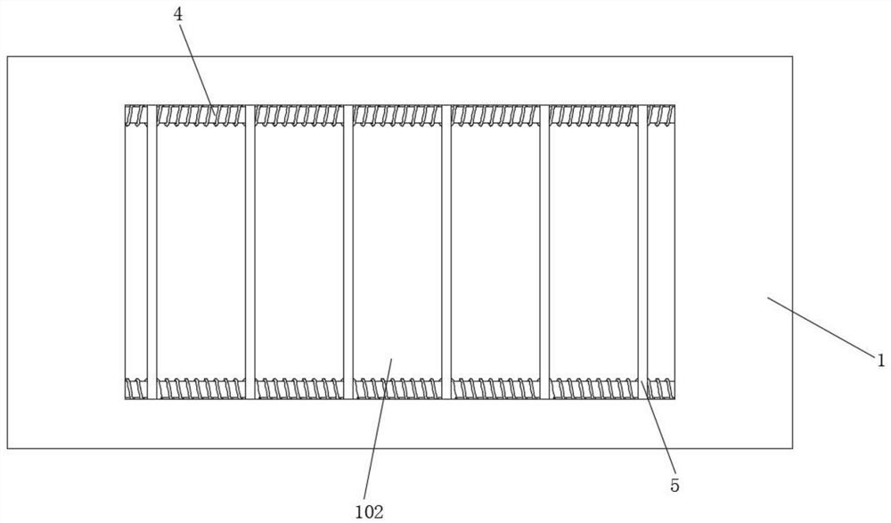 Pre-slotting groove shaping device for storage battery processing